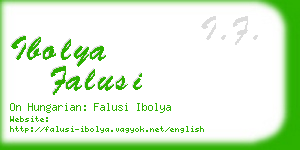 ibolya falusi business card